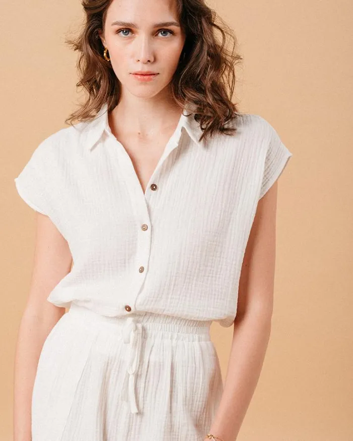 Grace and Mila White Shirts SHIRT ECRU METISSE 8211 Shop