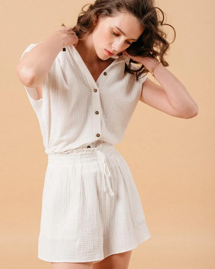 Grace and Mila White Shirts SHIRT ECRU METISSE 8211 Shop