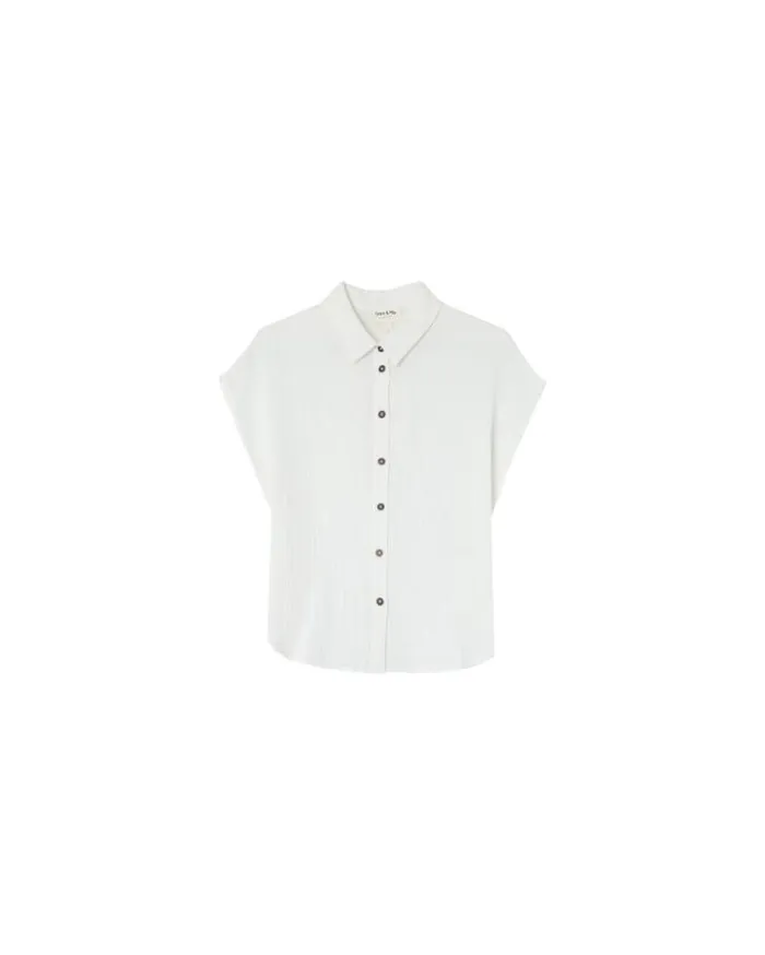 Grace and Mila White Shirts SHIRT ECRU METISSE 8211 Shop