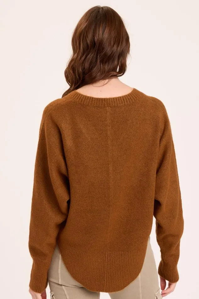 Gretchen VNeck Tawny Copper Clothing XCVI Sweaters