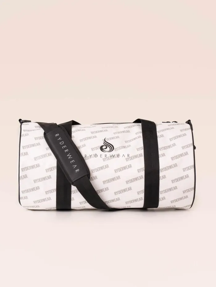 Gym Bags Womens Ryderwear Signature Duffle Bag White