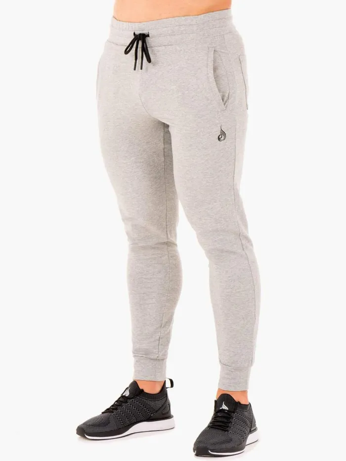 Gym Pants Mens Ryderwear Base Track Pants Grey Marl