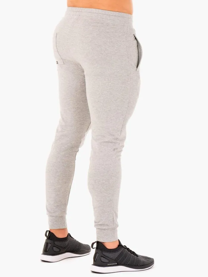 Gym Pants Mens Ryderwear Base Track Pants Grey Marl