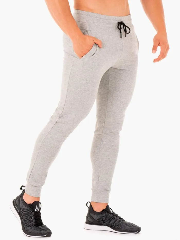 Gym Pants Mens Ryderwear Base Track Pants Grey Marl