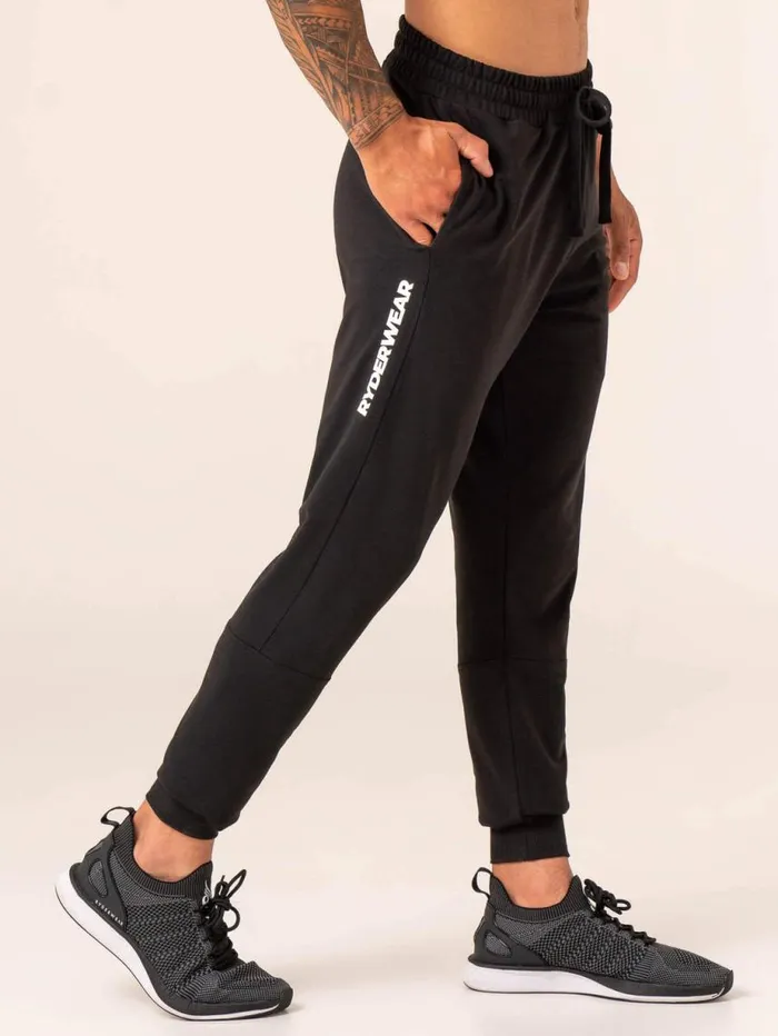 Gym Pants Mens Ryderwear Emerge Track Pant Faded Black