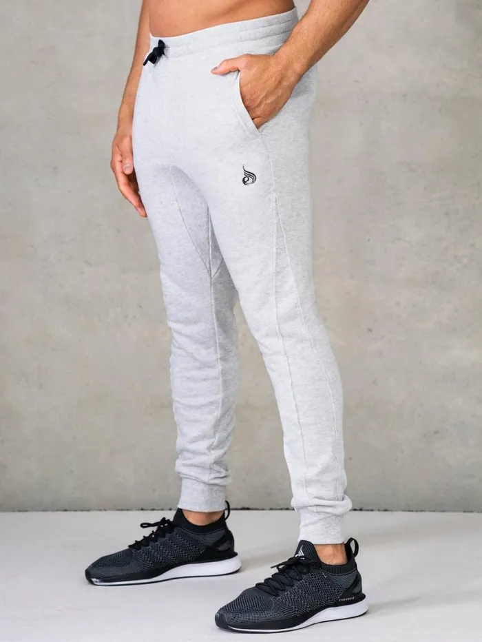 Gym Pants Mens Ryderwear Force Track Pant Chalk Grey Marl