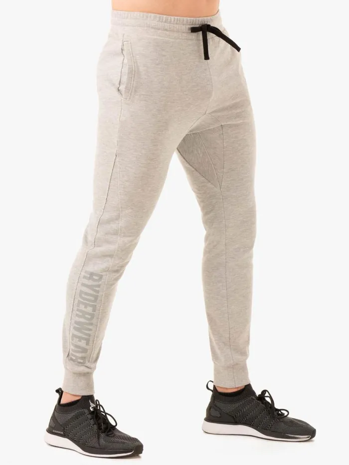 Gym Pants Mens Ryderwear Force Track Pant Grey Marl
