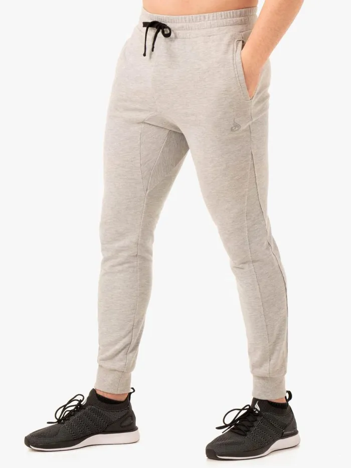 Gym Pants Mens Ryderwear Force Track Pant Grey Marl