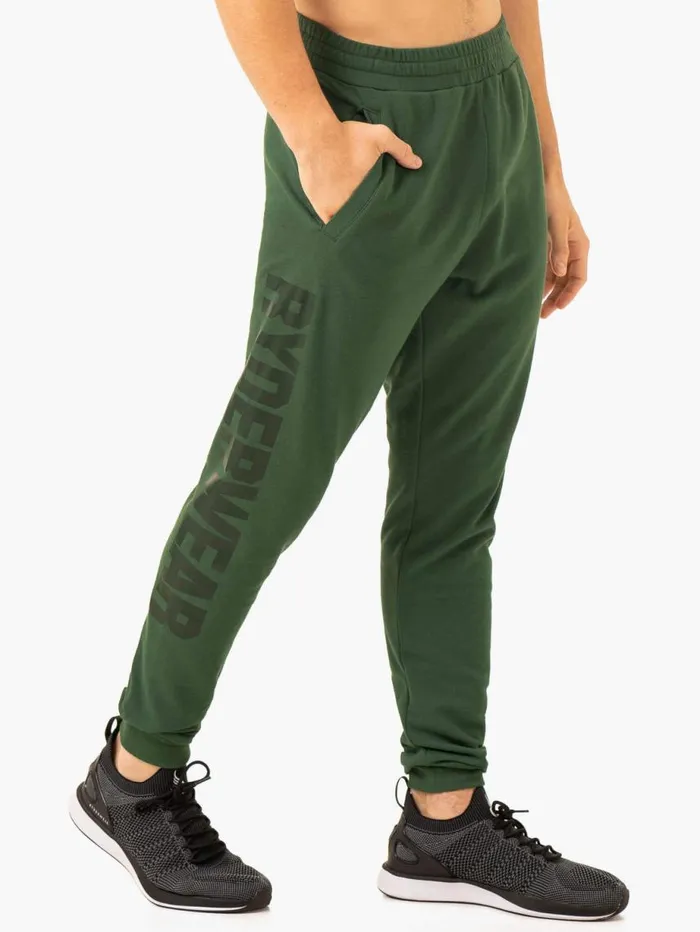 Gym Pants Mens Ryderwear Heritage Fleece Track Pants Green