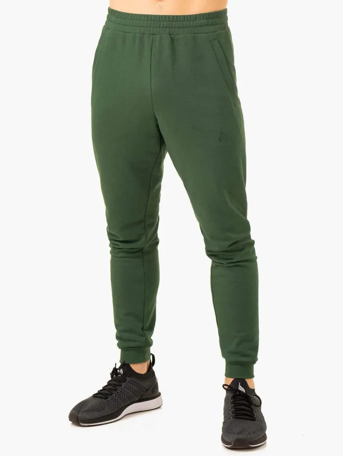 Gym Pants Mens Ryderwear Heritage Fleece Track Pants Green