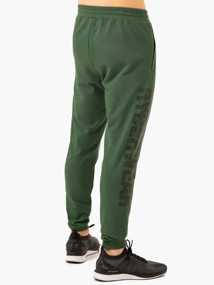 Gym Pants Mens Ryderwear Heritage Fleece Track Pants Green