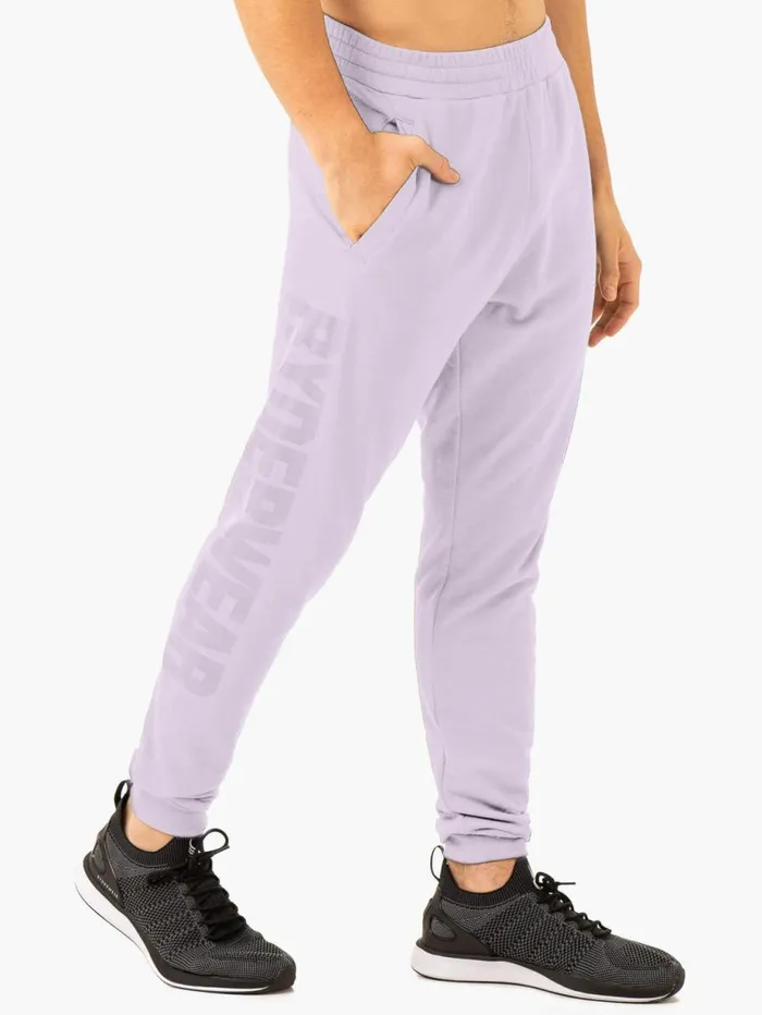 Gym Pants Mens Ryderwear Heritage Fleece Track Pants Lavender