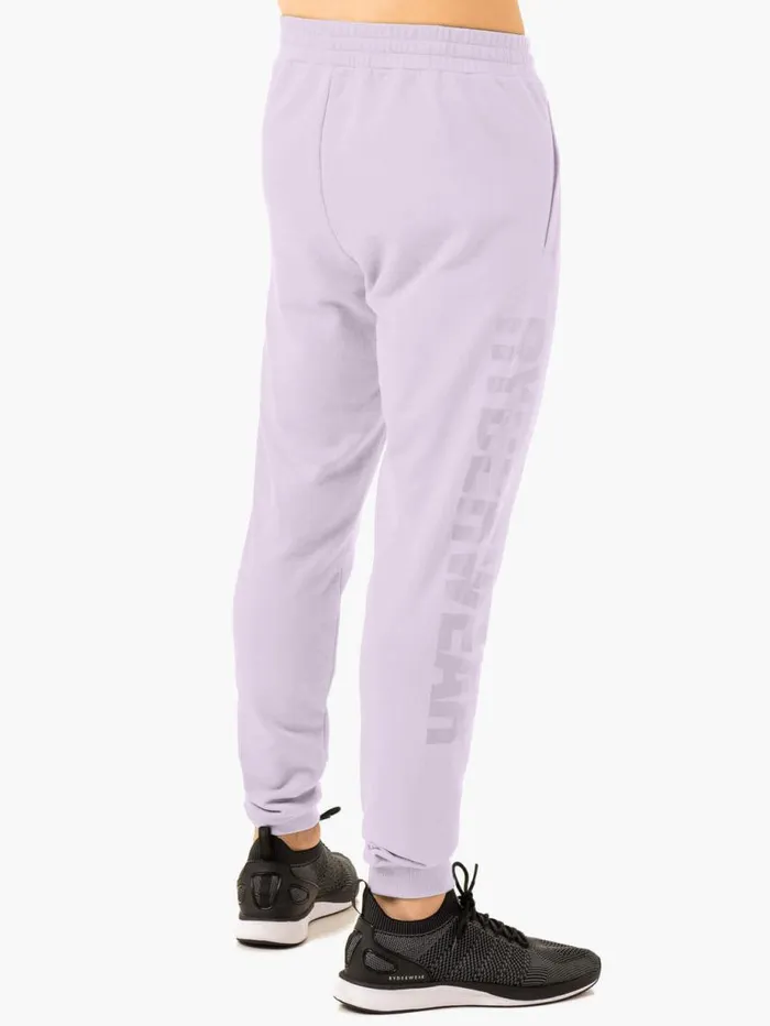 Gym Pants Mens Ryderwear Heritage Fleece Track Pants Lavender