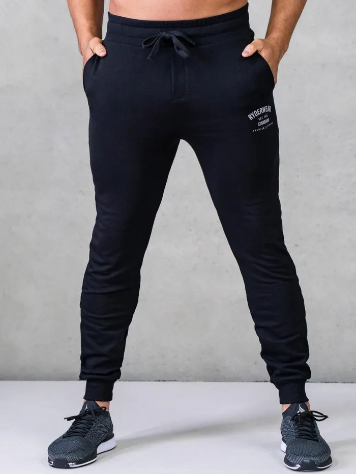 Gym Pants Mens Ryderwear Legacy Track Pants Black