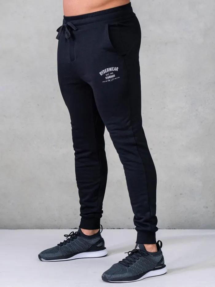 Gym Pants Mens Ryderwear Legacy Track Pants Black