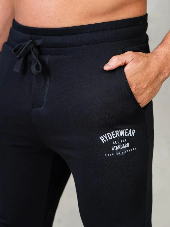 Gym Pants Mens Ryderwear Legacy Track Pants Black
