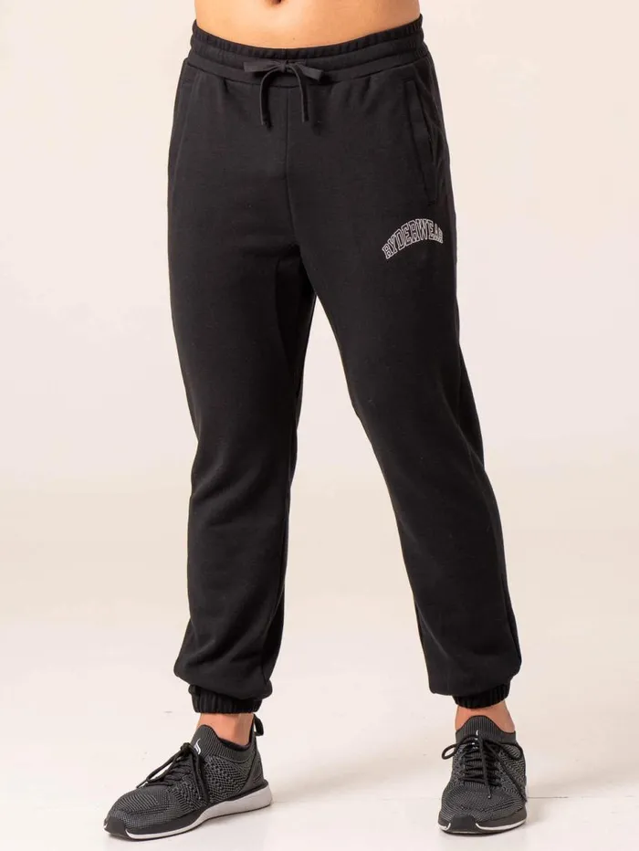 Gym Pants Mens Ryderwear Men039s Collegiate Track Pant Black