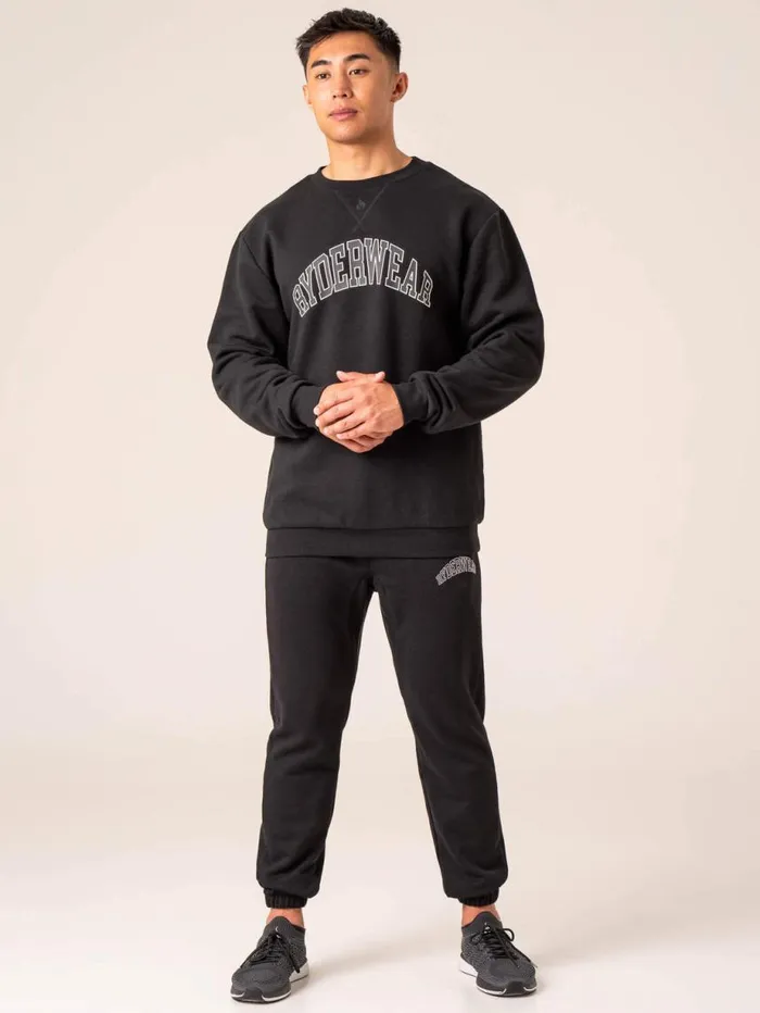Gym Pants Mens Ryderwear Men039s Collegiate Track Pant Black