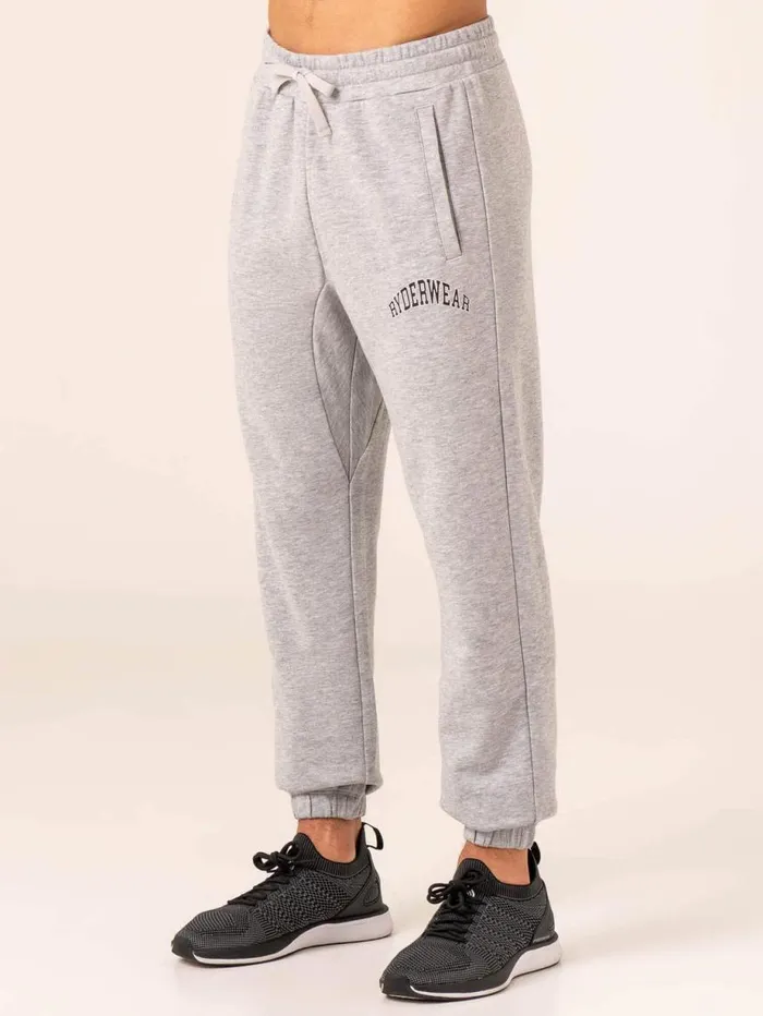 Gym Pants Mens Ryderwear Men039s Collegiate Track Pant Grey Marl