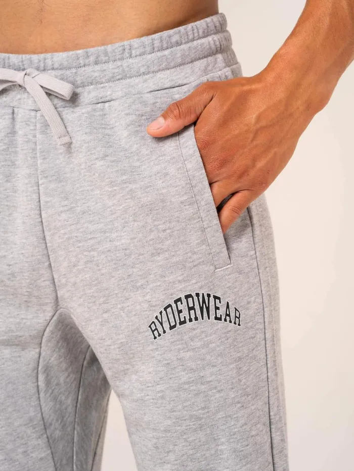 Gym Pants Mens Ryderwear Men039s Collegiate Track Pant Grey Marl
