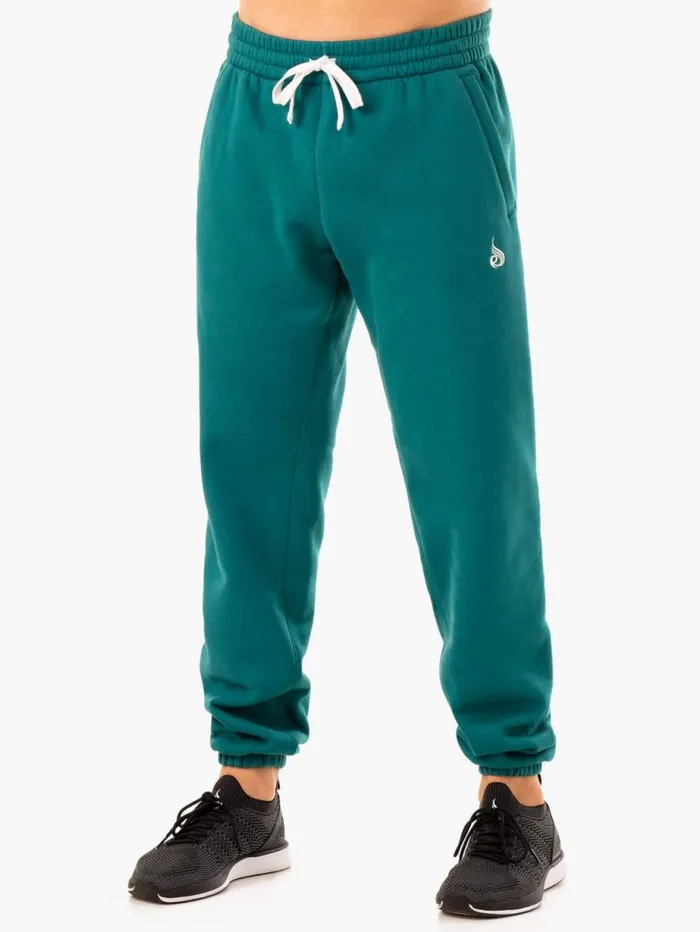 Gym Pants Mens Ryderwear Recharge Relaxed Track Pant Teal