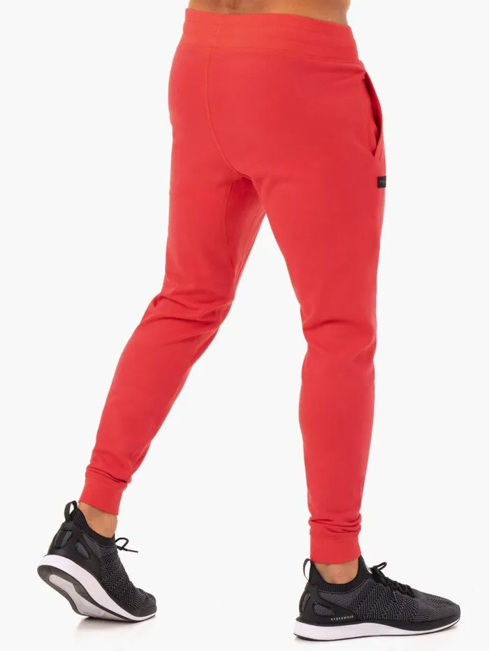 Gym Pants Mens Ryderwear Recharge Tapered Track Pant Red