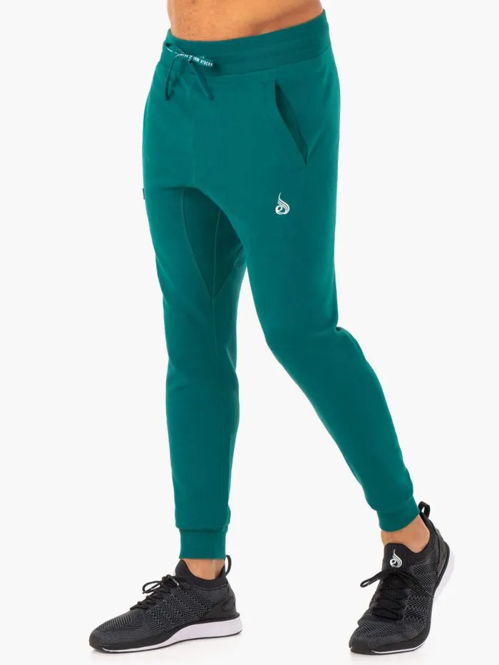 Gym Pants Mens Ryderwear Recharge Tapered Track Pant Teal