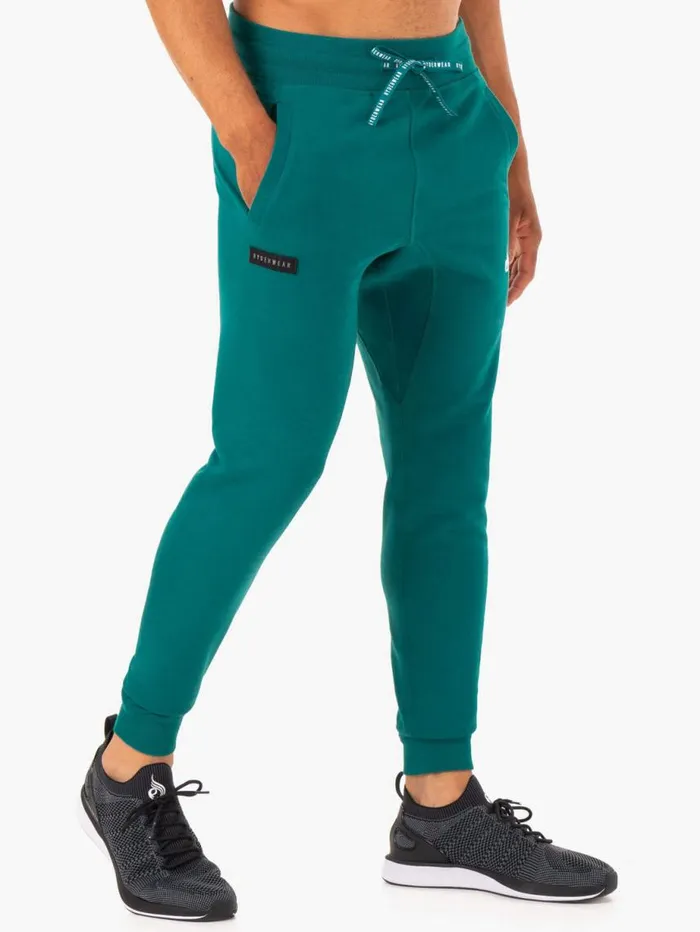 Gym Pants Mens Ryderwear Recharge Tapered Track Pant Teal