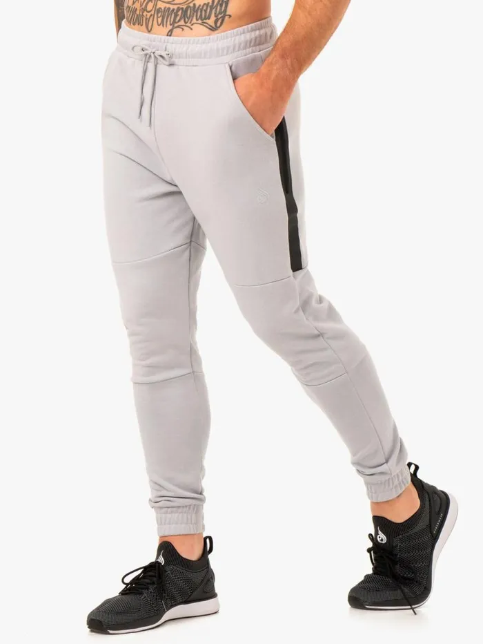 Gym Pants Mens Ryderwear Restore Fleece Track Pant Snow Grey