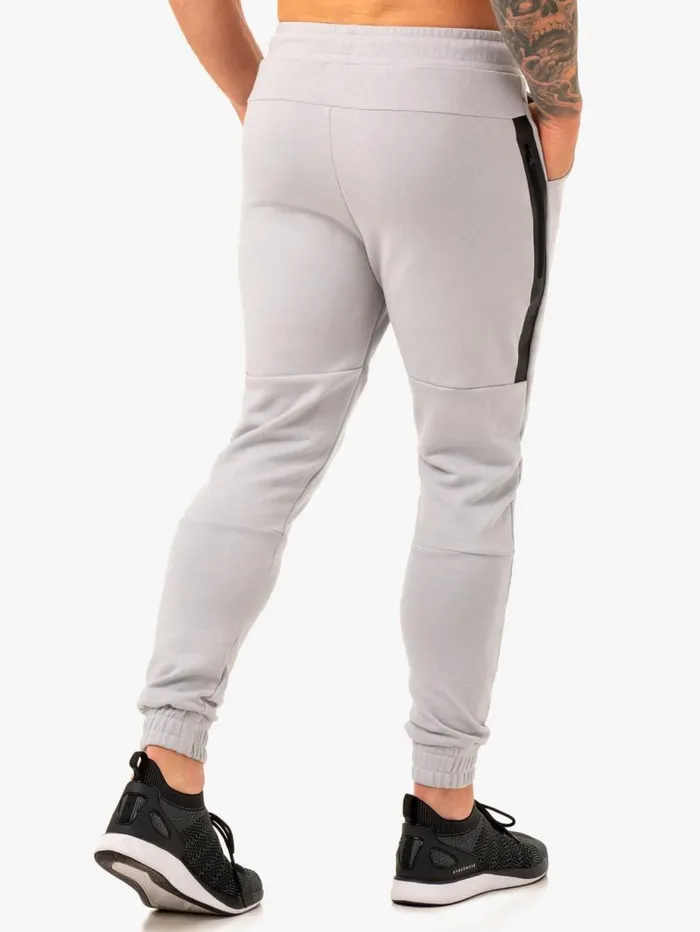 Gym Pants Mens Ryderwear Restore Fleece Track Pant Snow Grey