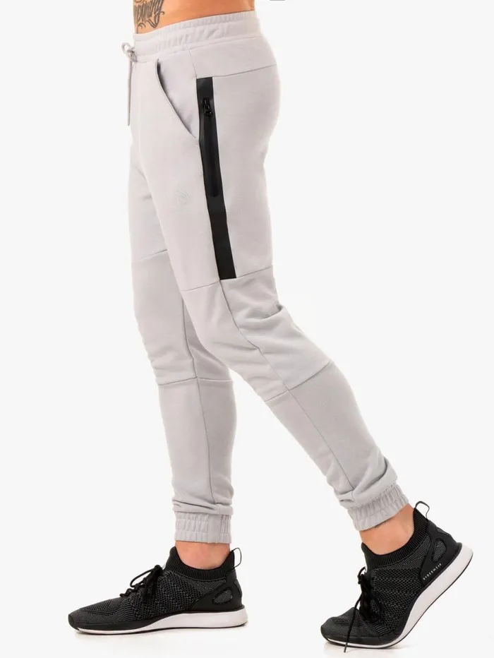 Gym Pants Mens Ryderwear Restore Fleece Track Pant Snow Grey
