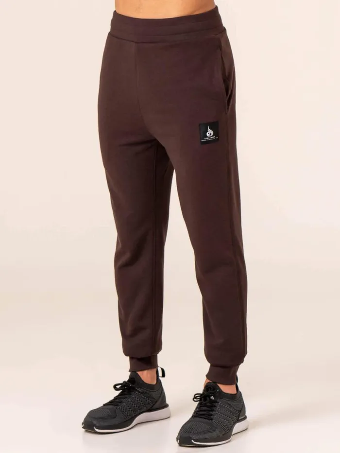 Gym Pants Mens Ryderwear Terrain Track Pants Dark Oak