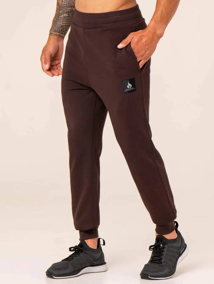 Gym Pants Mens Ryderwear Terrain Track Pants Dark Oak