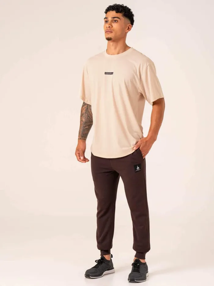 Gym Pants Mens Ryderwear Terrain Track Pants Dark Oak