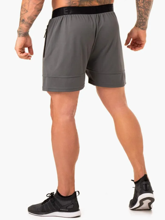 Gym Shorts Mens Ryderwear Action Mesh Short Charcoal