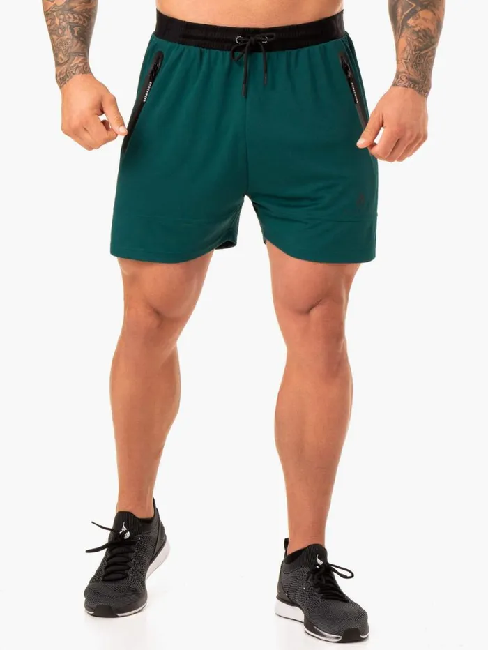 Gym Shorts Mens Ryderwear Action Mesh Short Emerald