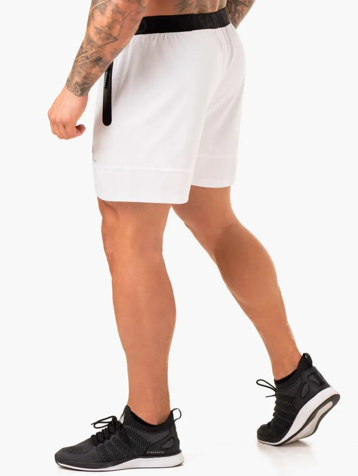 Gym Shorts Mens Ryderwear Action Mesh Short White