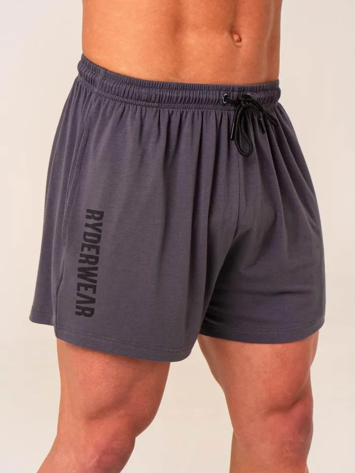 Gym Shorts Mens Ryderwear Arnie Shorts Charcoal