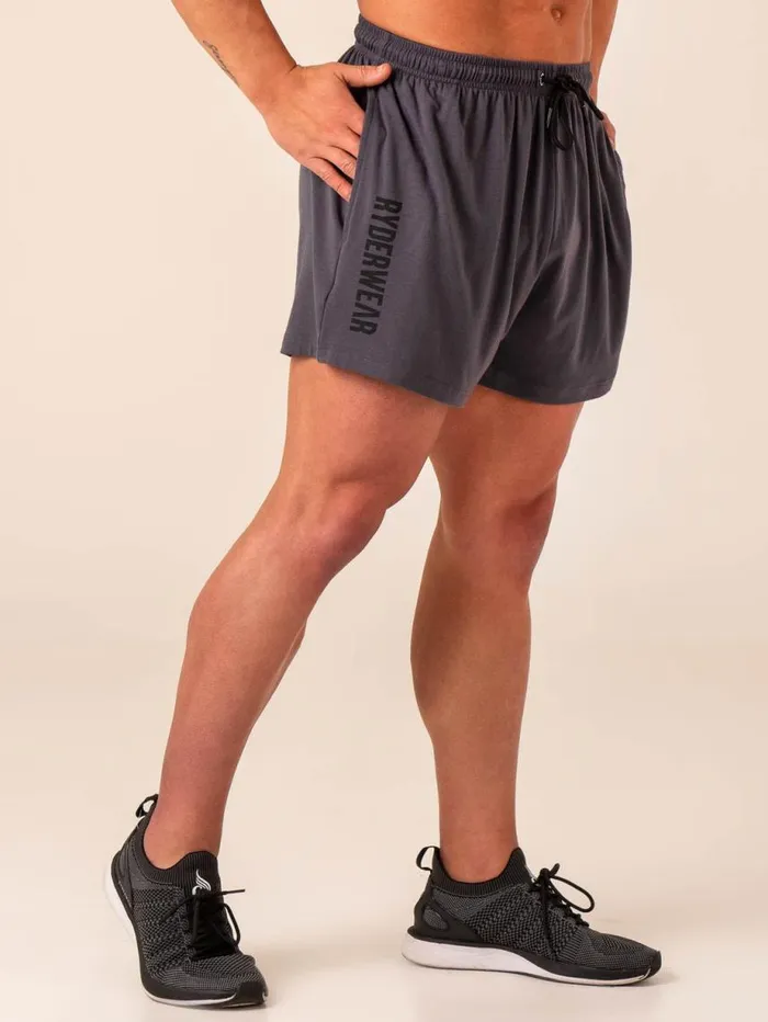 Gym Shorts Mens Ryderwear Arnie Shorts Charcoal