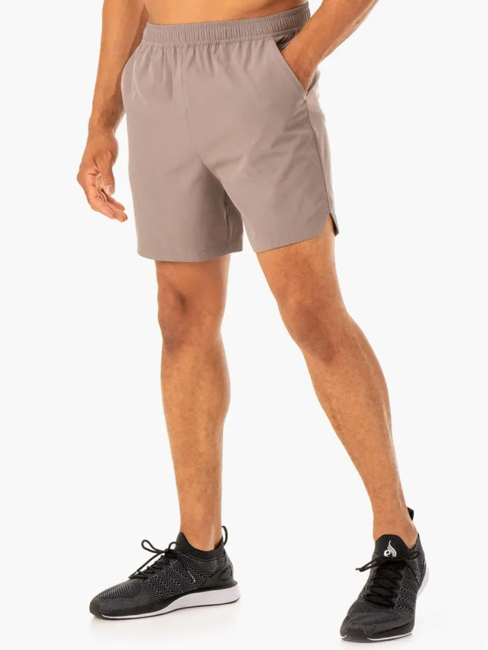 Gym Shorts Mens Ryderwear Division Training Shorts Taupe