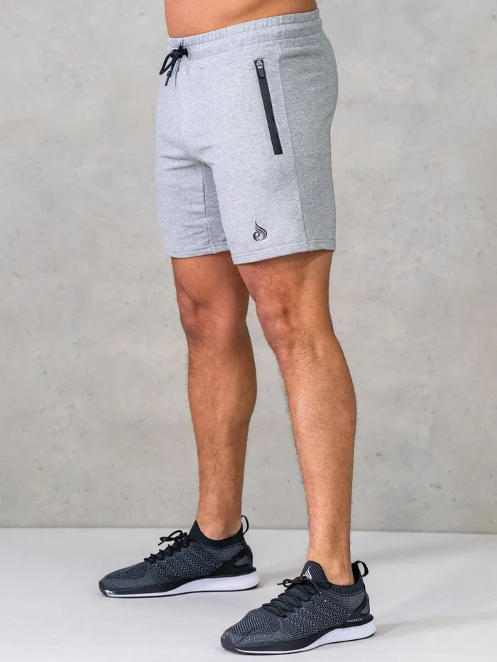 Gym Shorts Mens Ryderwear Endurance Track Shorts Grey Marl