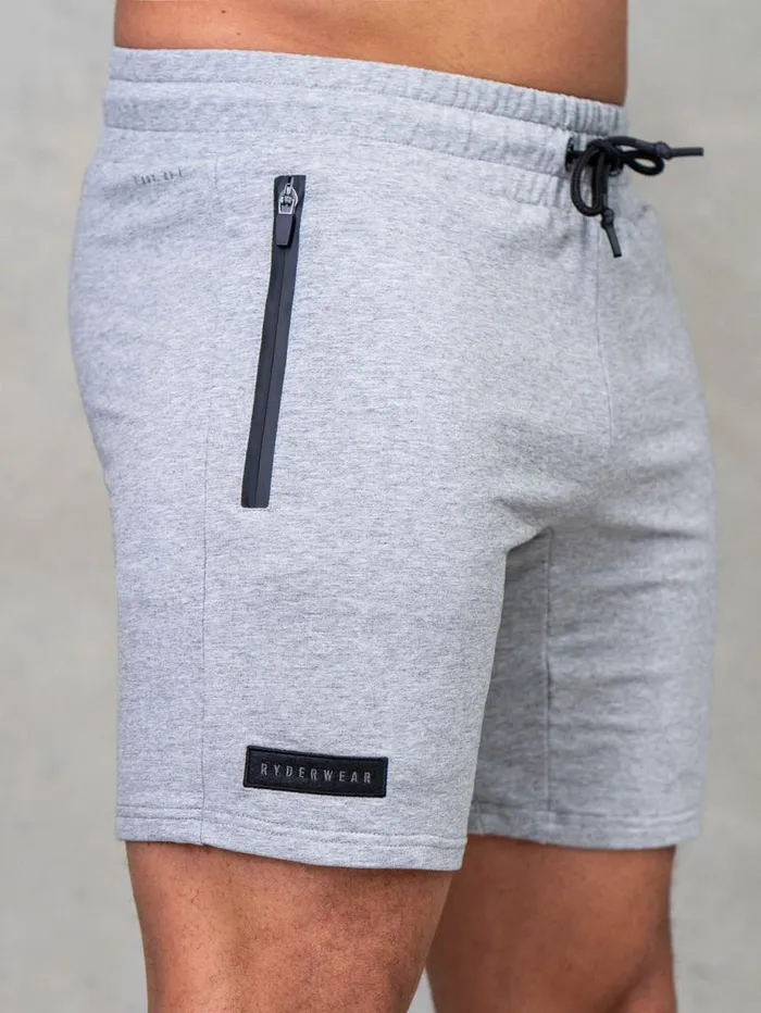 Gym Shorts Mens Ryderwear Endurance Track Shorts Grey Marl