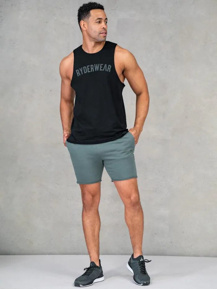 Gym Shorts Mens Ryderwear Force 6034 Track Short Fern Green
