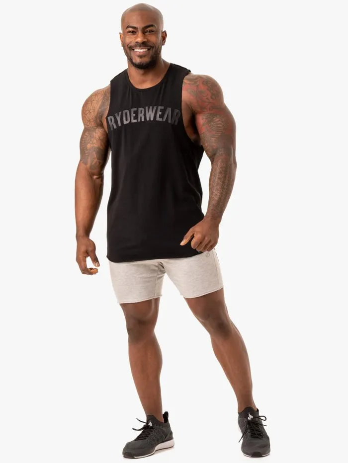 Gym Shorts Mens Ryderwear Force 6034 Track Short Grey Marl