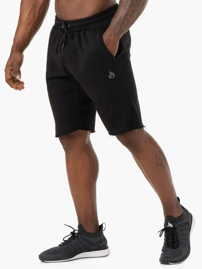 Gym Shorts Mens Ryderwear Iron Track Shorts Black