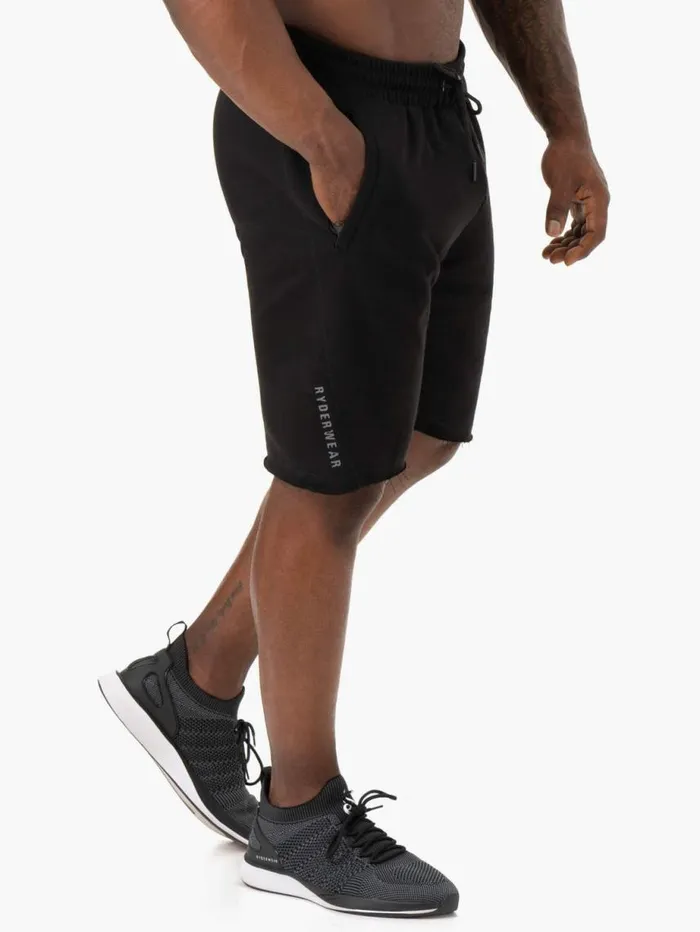 Gym Shorts Mens Ryderwear Iron Track Shorts Black