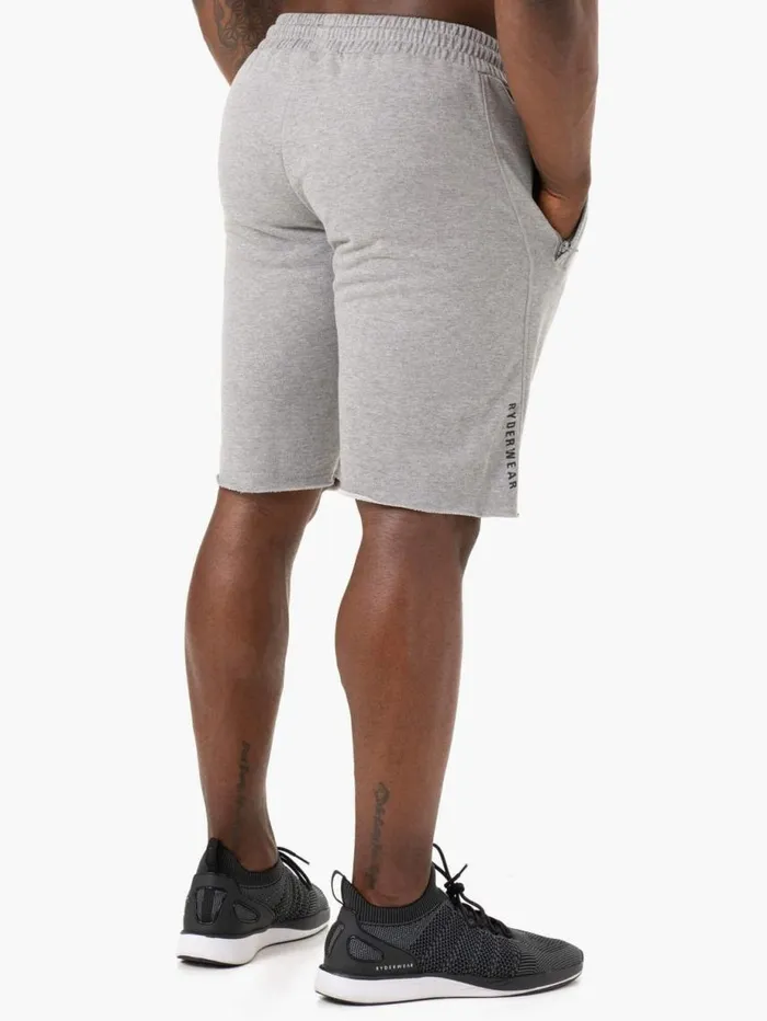 Gym Shorts Mens Ryderwear Iron Track Shorts Grey Marl