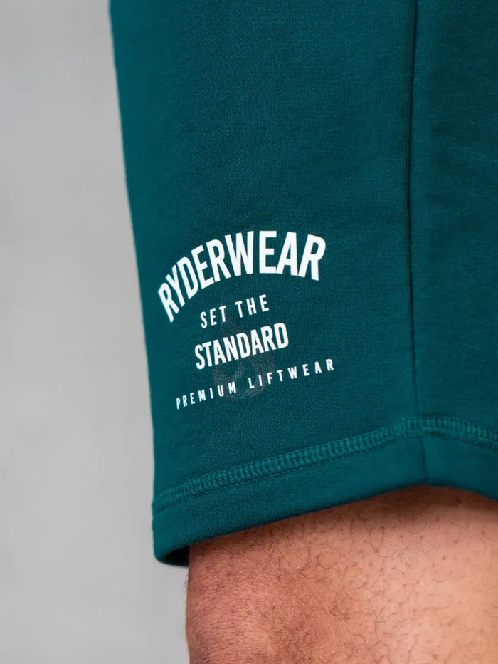 Gym Shorts Mens Ryderwear Legacy Track Shorts Emerald