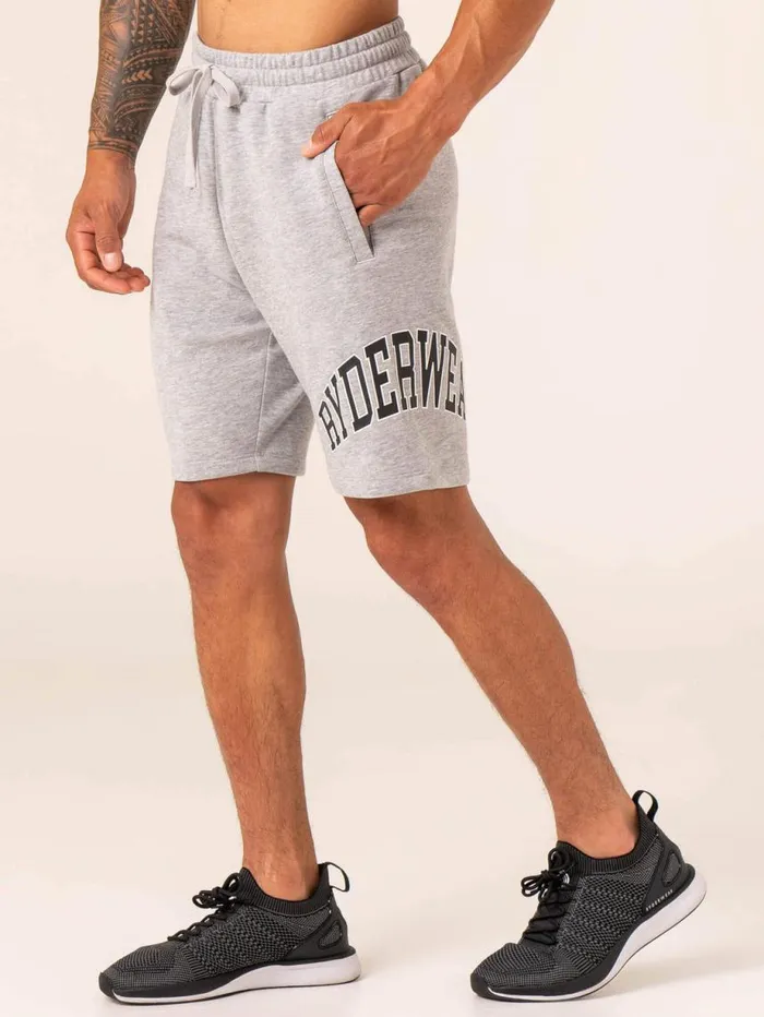 Gym Shorts Mens Ryderwear Men039s Collegiate Track Short Grey Marl