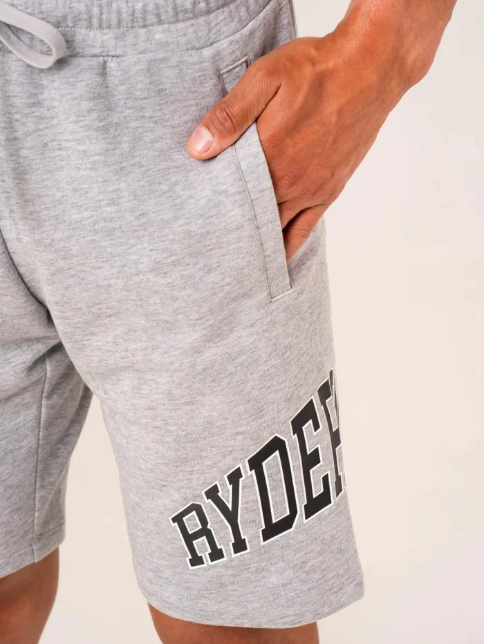 Gym Shorts Mens Ryderwear Men039s Collegiate Track Short Grey Marl